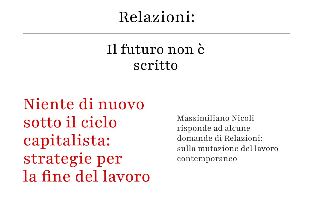 Intervista per &laquo;&nbsp;Relazioni:&nbsp;&raquo;